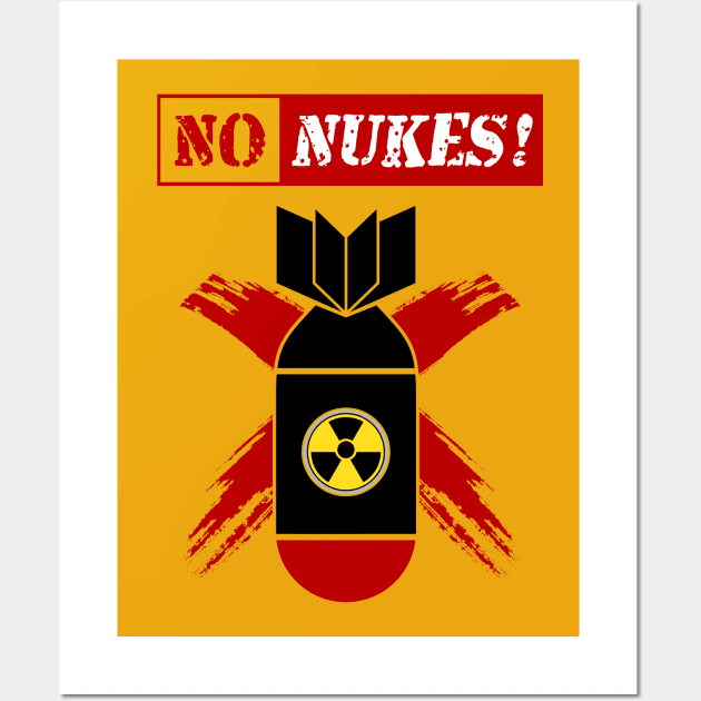 NO NUKES | Anti-nuclear weapon! Wall Art by VISUALUV